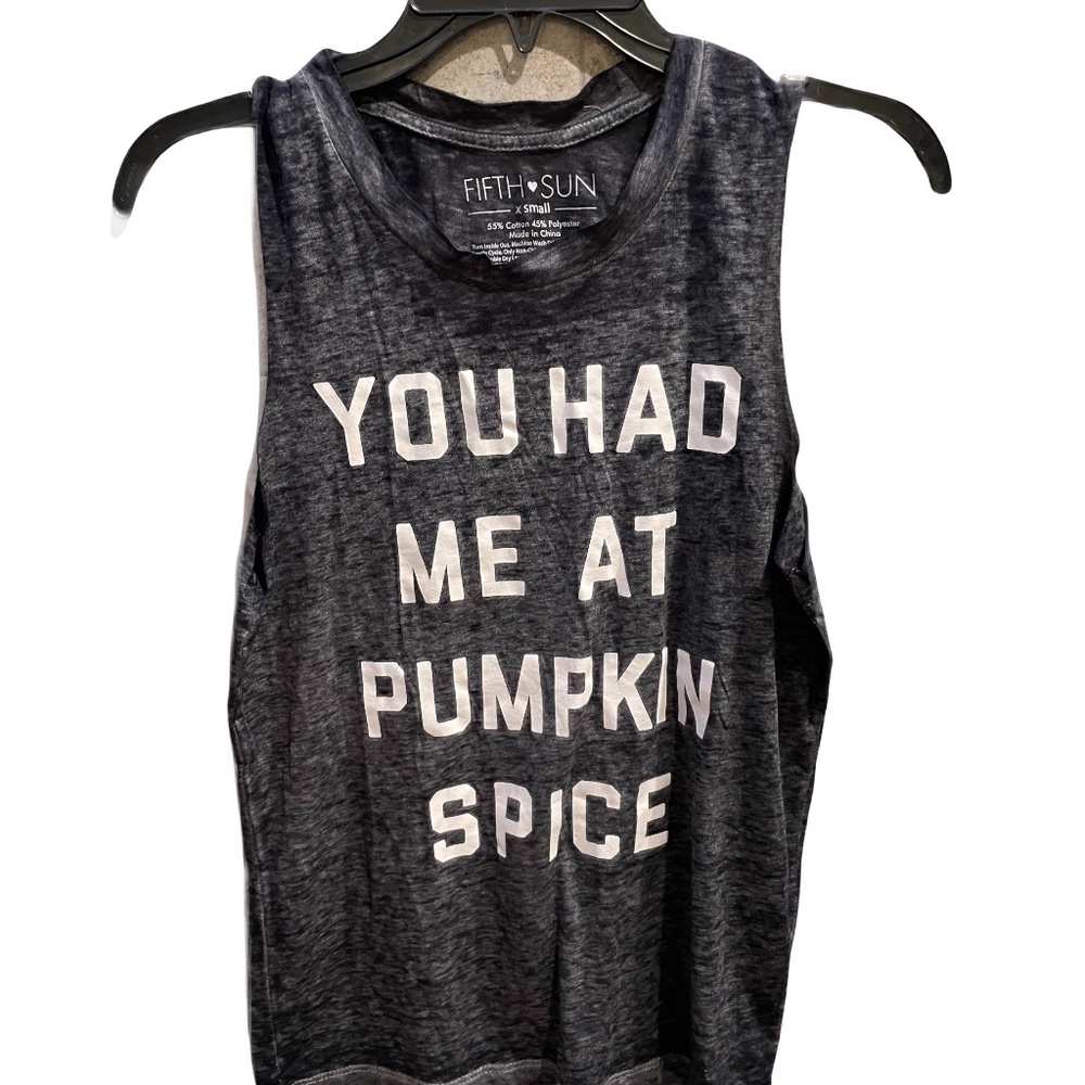 ❤️ FIFTH SUN YOU HAD ME AT PUMPKIN SPICE TANK TOP X- SMALL